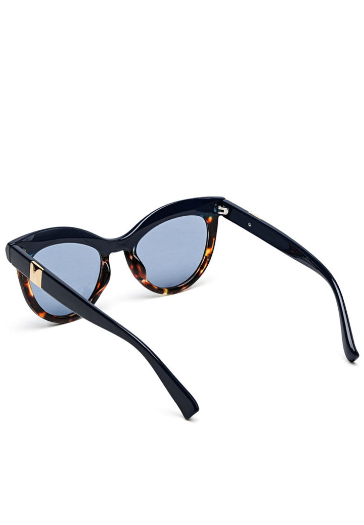 printed frame cateye sunglasses#color_blue