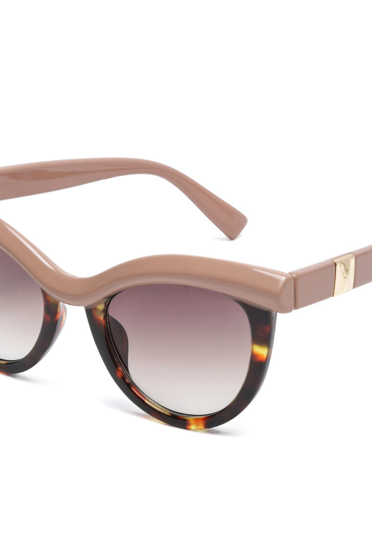 printed frame cateye sunglasses#color_pink