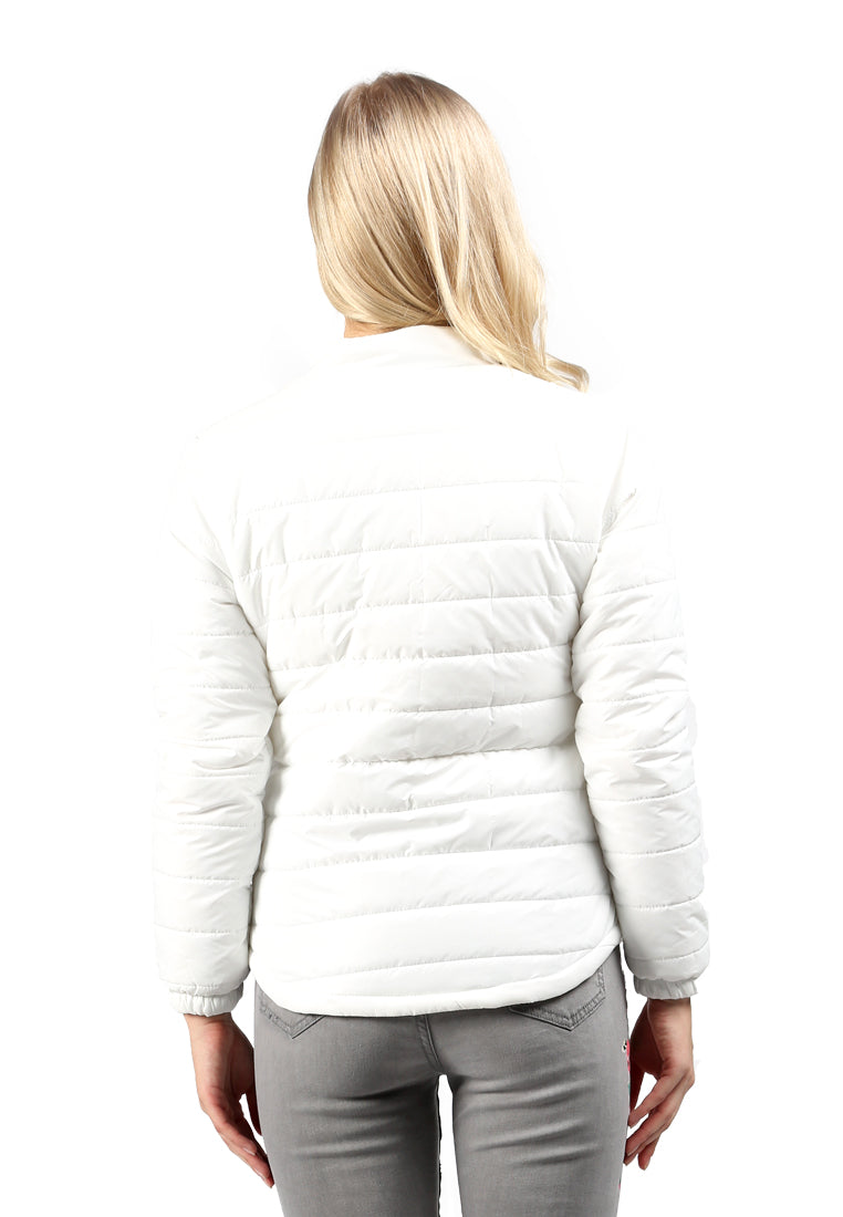 puffer jacket with zipper closure#color_white