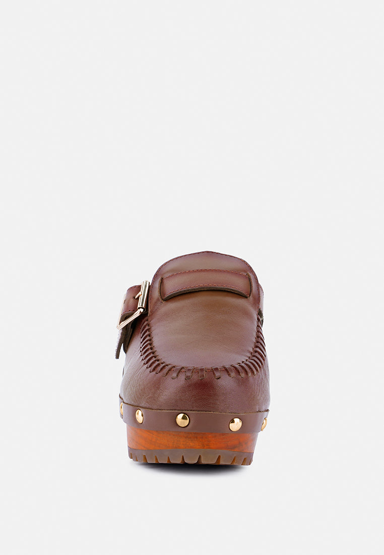 zuecos de cuero artesanales choctav#color_tan