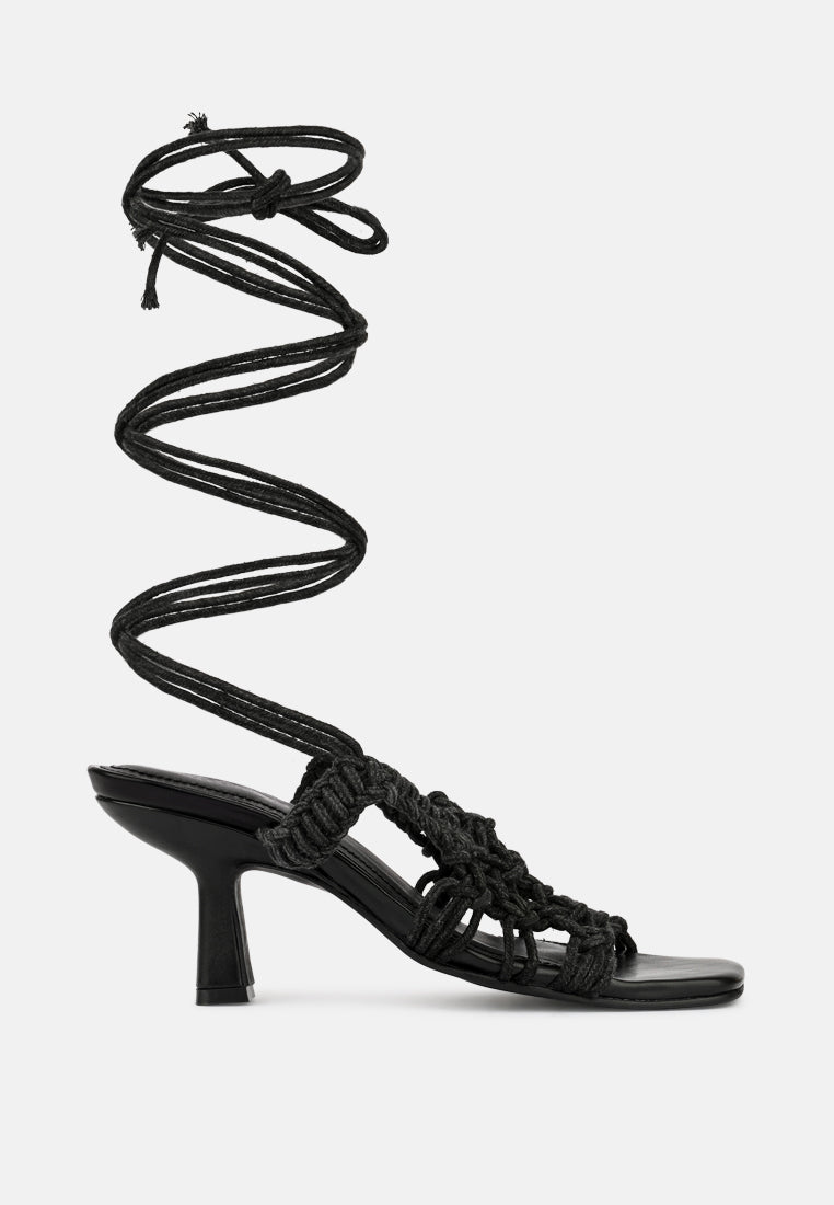 beroe braided handcrafted lace up sandal by ruw#color_black