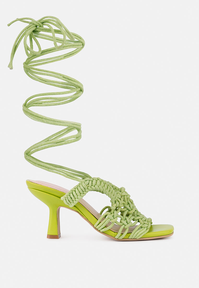 beroe braided handcrafted lace up sandal by ruw#color_green