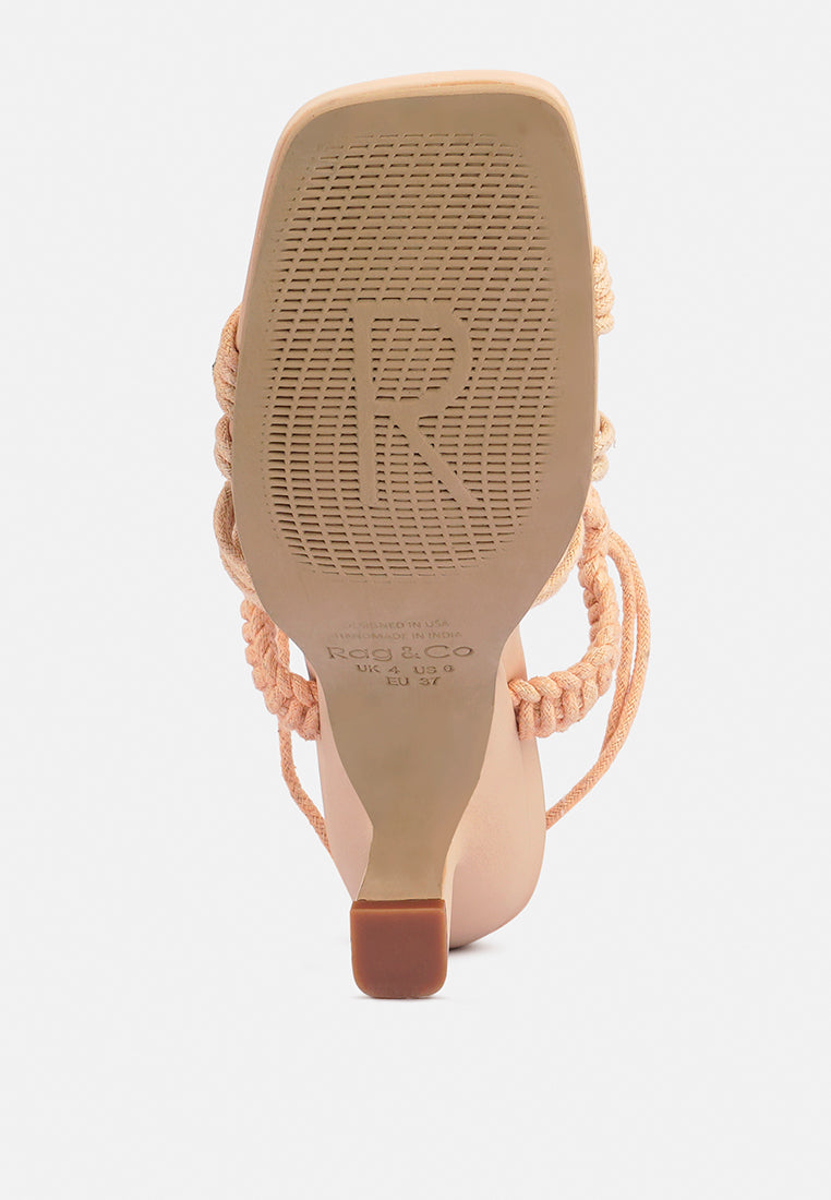 beroe braided handcrafted lace up sandal by ruw#color_latte