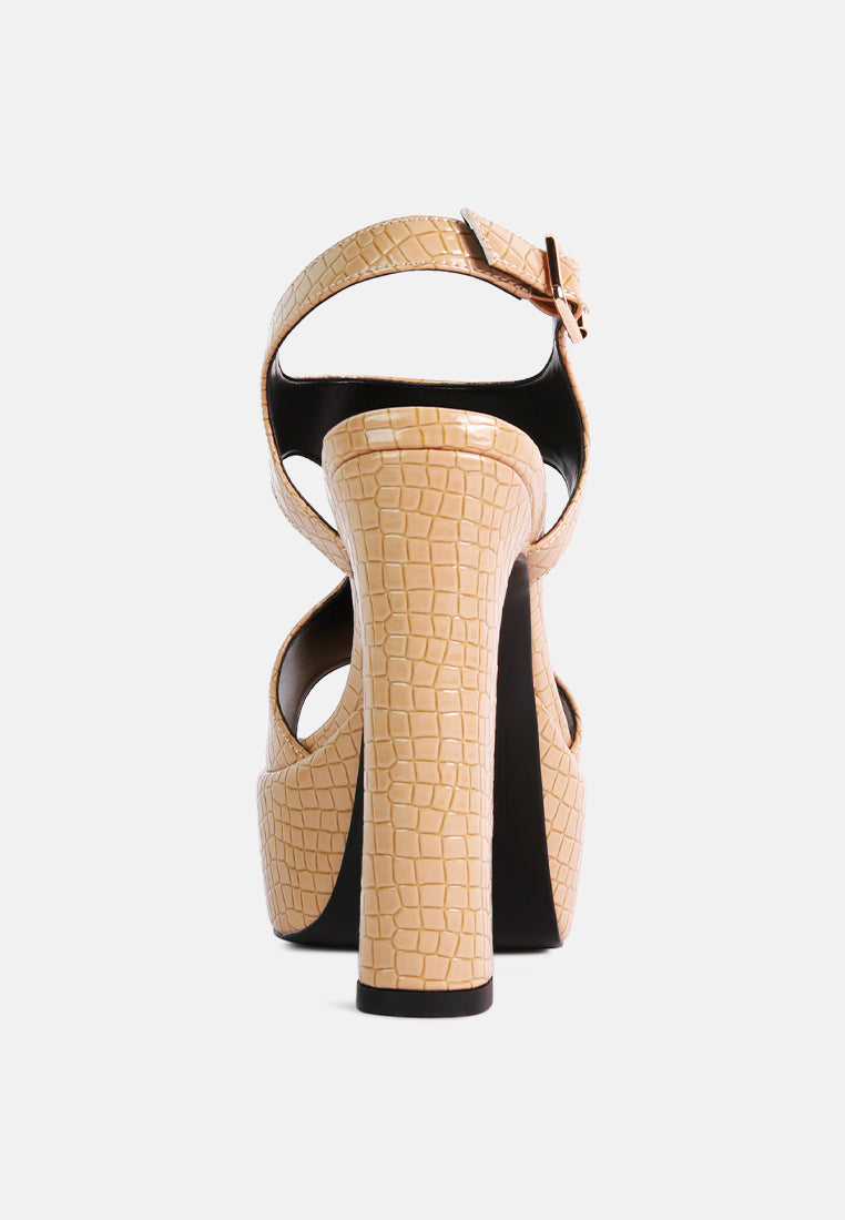 croft croc high heeled cut out sandals by ruw#color_beige