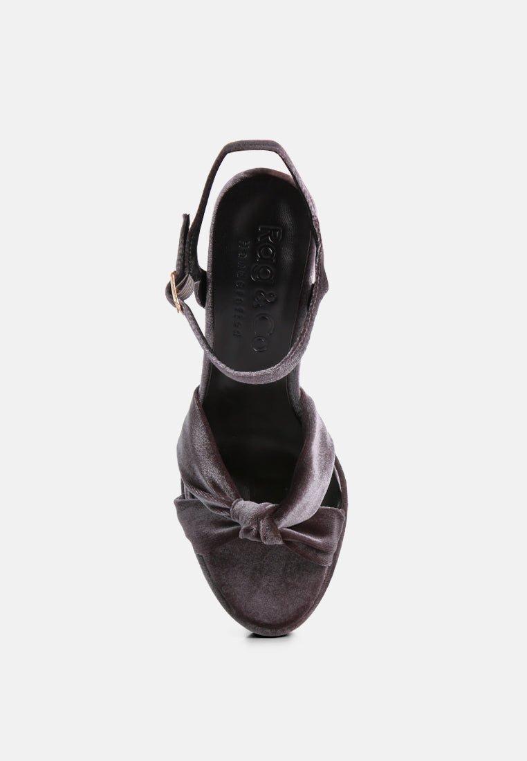 liddel platform heel sandals by ruw#color_grey