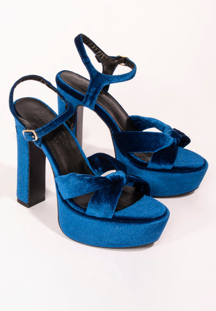 liddel platform heel sandals by ruw#color_royal-blue