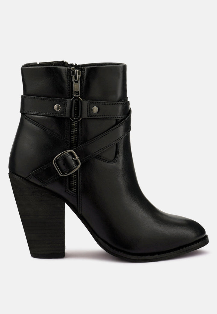 cat-track leather ankle boots#color_black