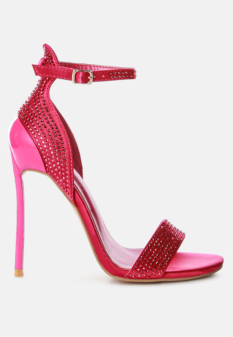 magnate rhinestone embellished stiletto sandals by ruw#color_fuchsia