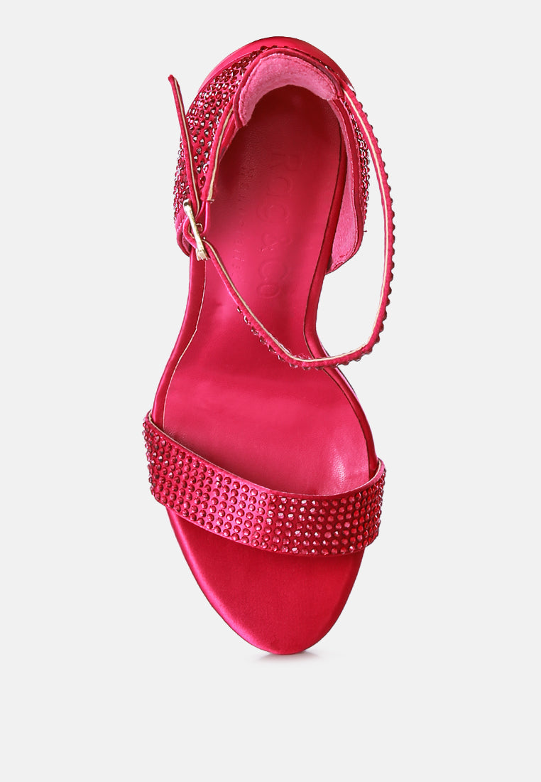 magnate rhinestone embellished stiletto sandals by ruw#color_fuchsia