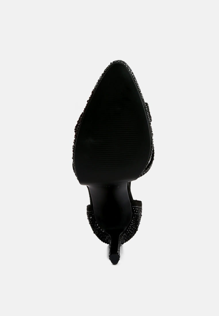 regalia rhinestone embellished stiletto sandals#color_black