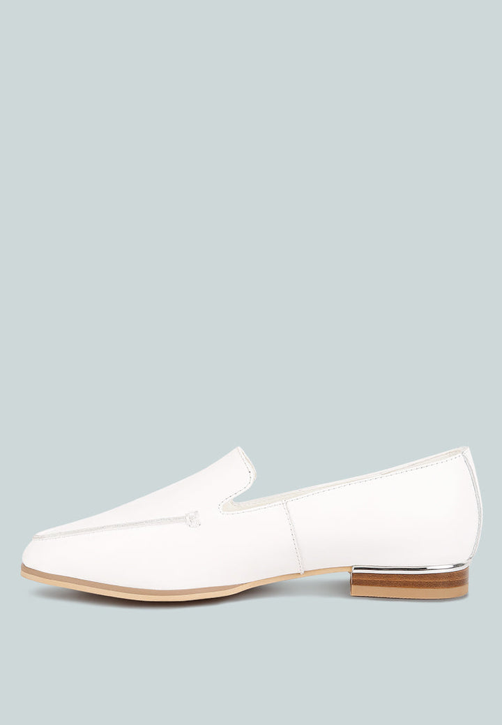 richelli metallic sling detail loafers by ruw#color_white