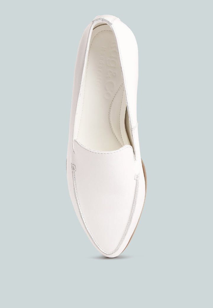 richelli metallic sling detail loafers by ruw#color_white
