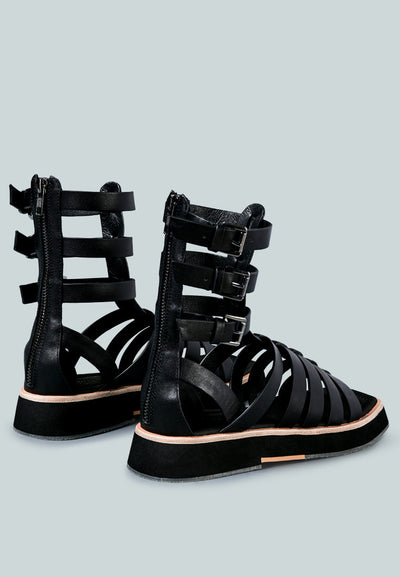 robbie gladiator square toe sandal#color_black