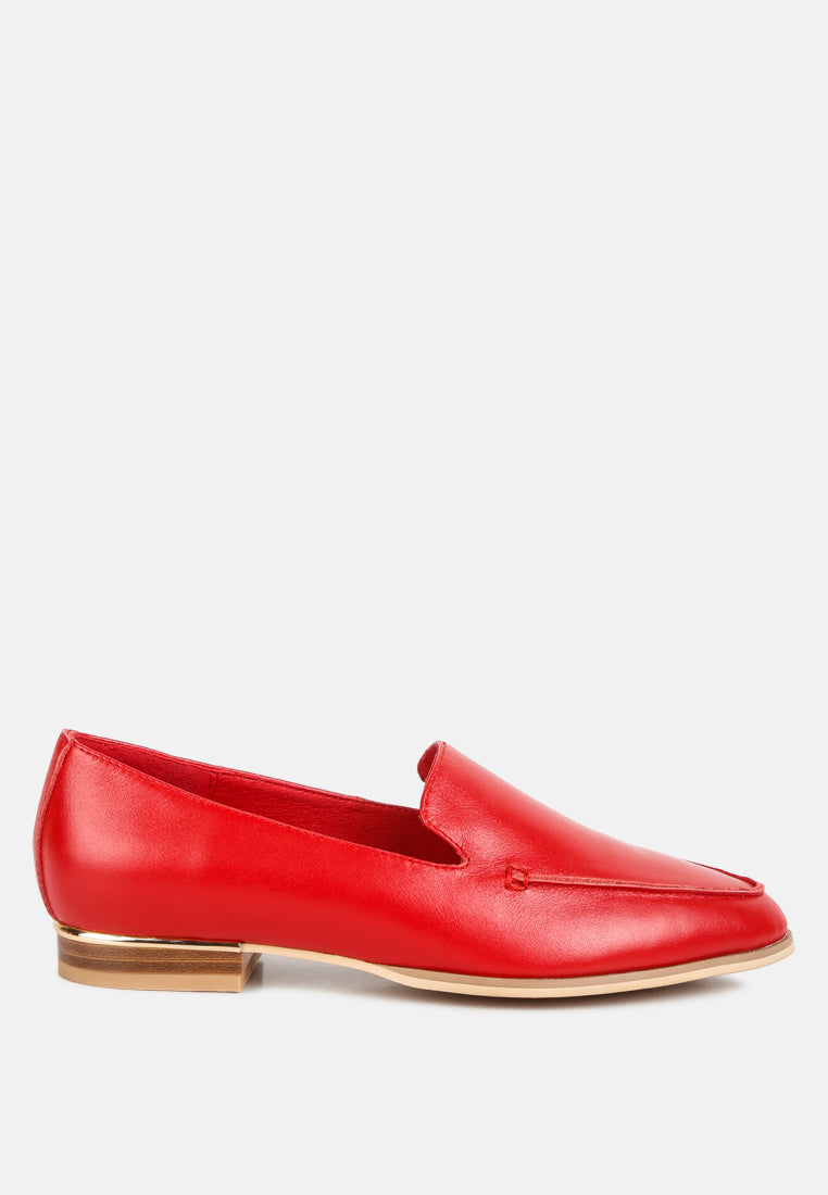 richelli metallic sling detail loafers by ruw#color_red