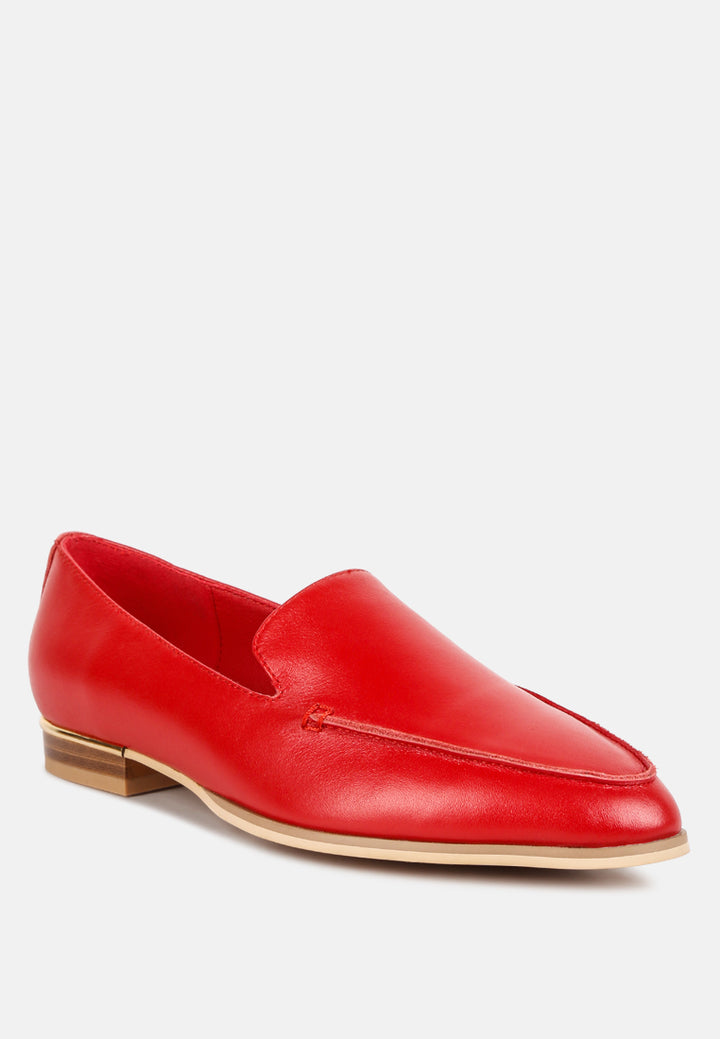 richelli metallic sling detail loafers#color_red
