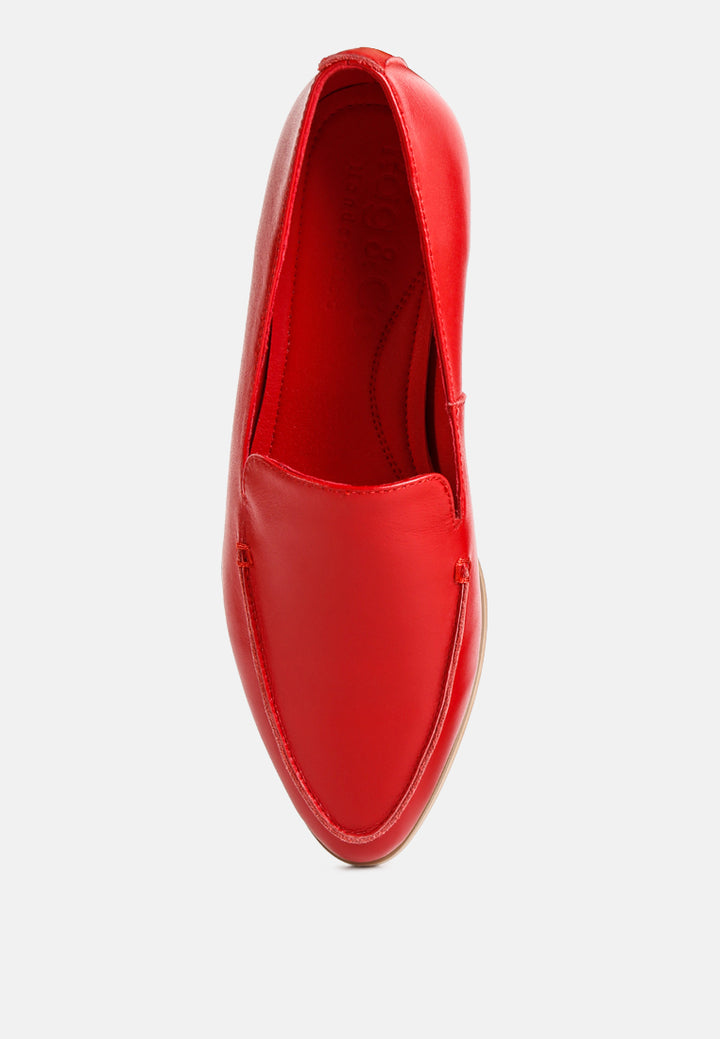 richelli metallic sling detail loafers#color_red