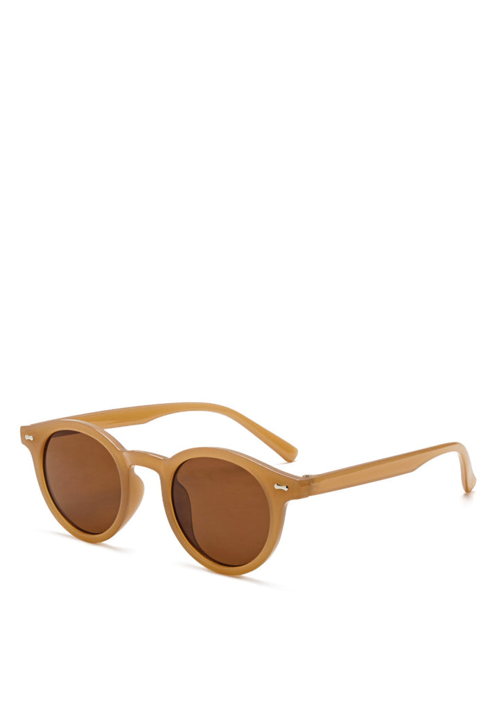 round cateye sunglasses#color_tan