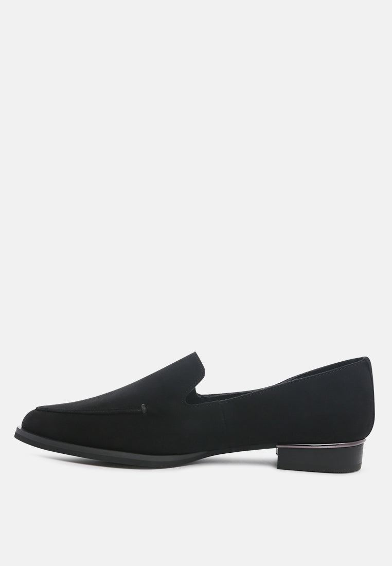 sara suede slip-on loafers#color_black