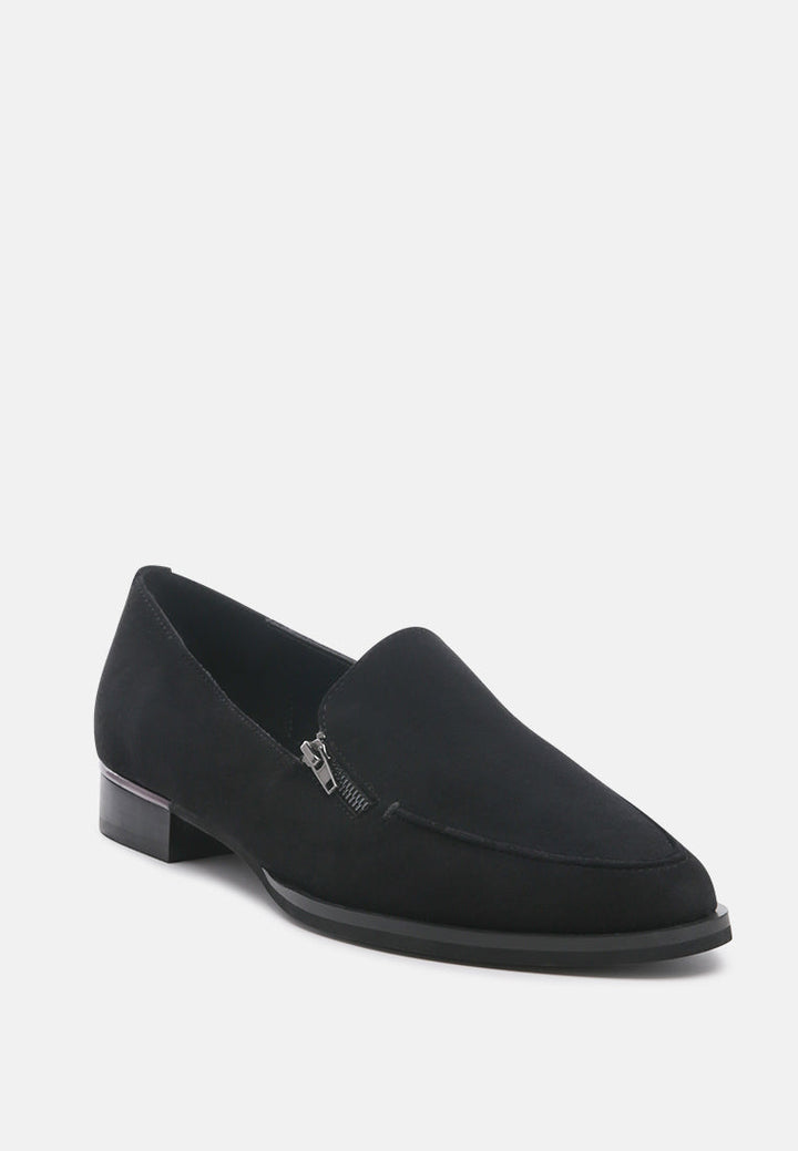 sara suede slip-on loafers by ruw#color_black