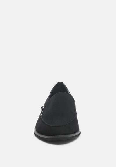 sara suede slip-on loafers#color_black