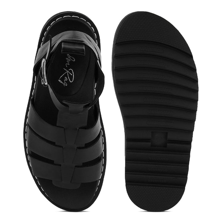 black vega platform gladiator sandals#color_black