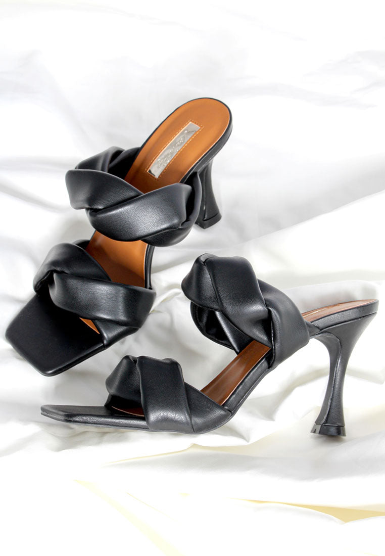 glam girl twisted strap spool heel sandals by ruw#color_black