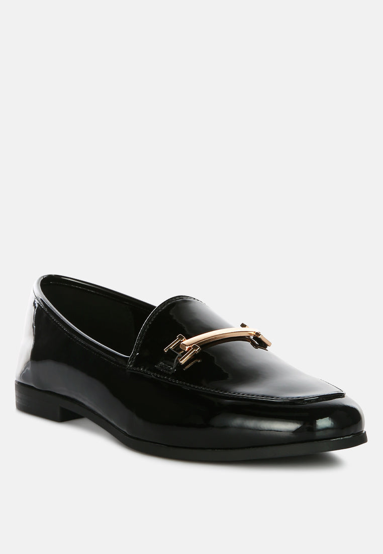 jolan faux leather semi casual loafers by ruw#color_black