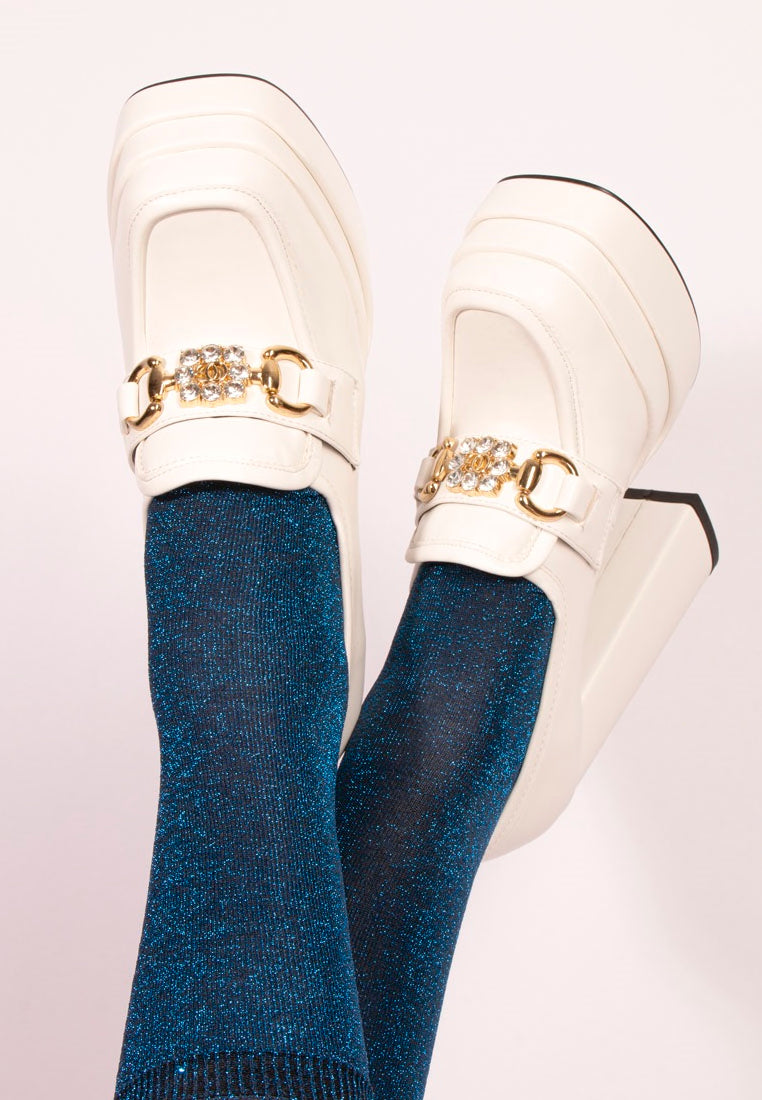 bratz high block heeled jewel loafers#color_white