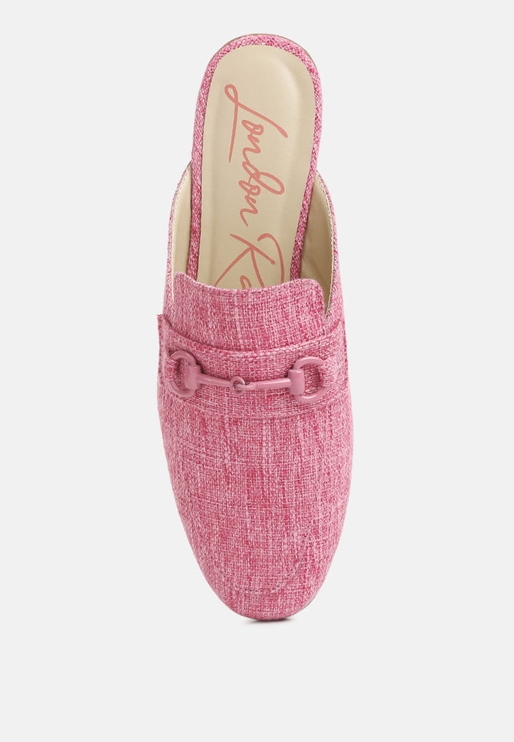 akua horsebit embellished mules by ruw#color_pink