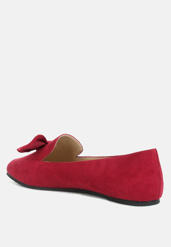 remee front bow loafers by ruw#color_red