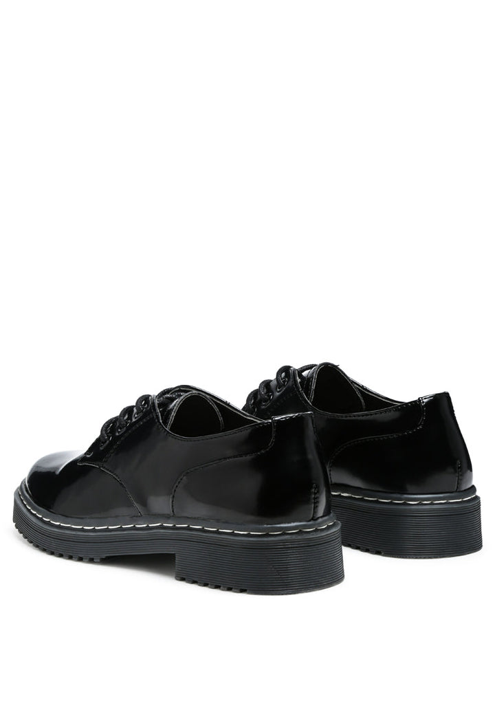 shanks oxford patent pu shoes by ruw#color_black