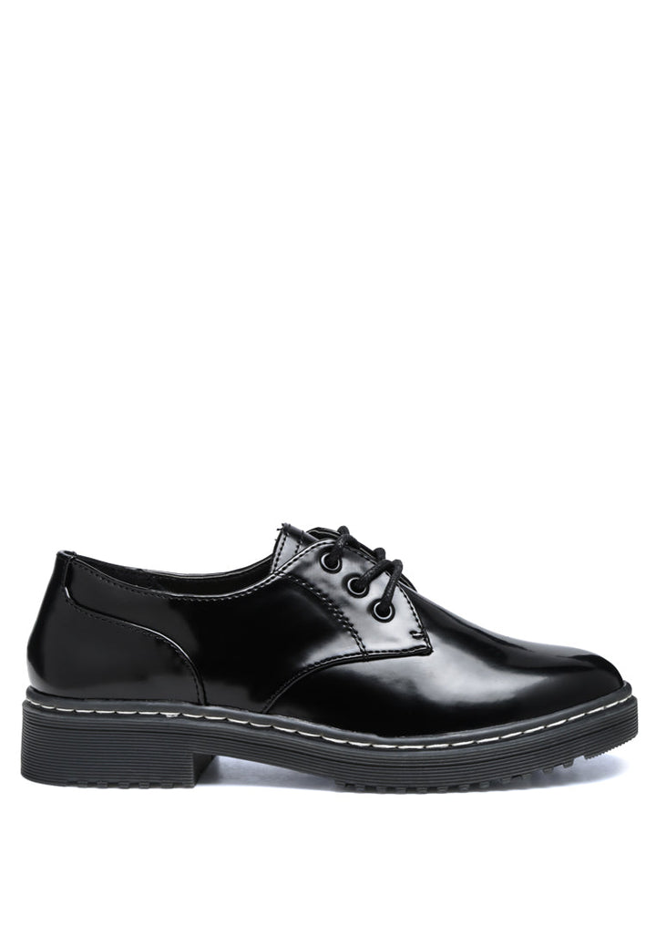 shanks oxford patent pu shoes by ruw#color_black
