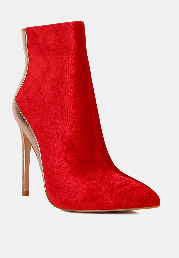 slade metallic highlight high heeled ankle boots#color_red-gold