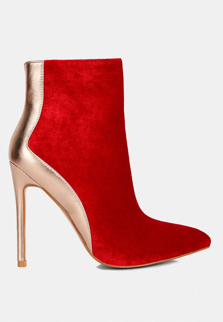 slade metallic highlight high heeled ankle boots#color_red-gold