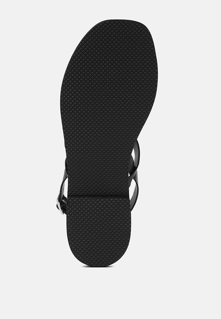 sloana strappy flat sandals#color_black
