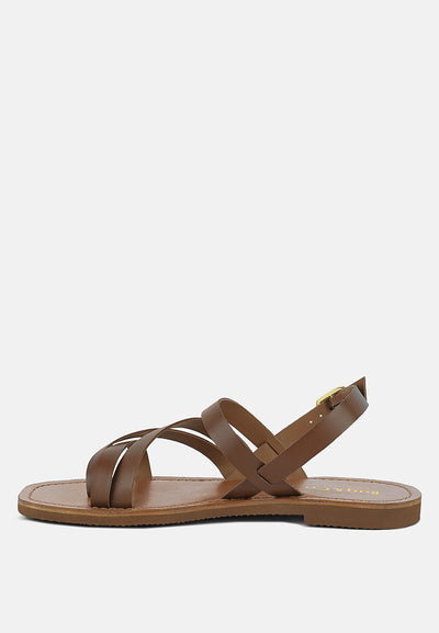 sloana strappy flat sandals#color_tan