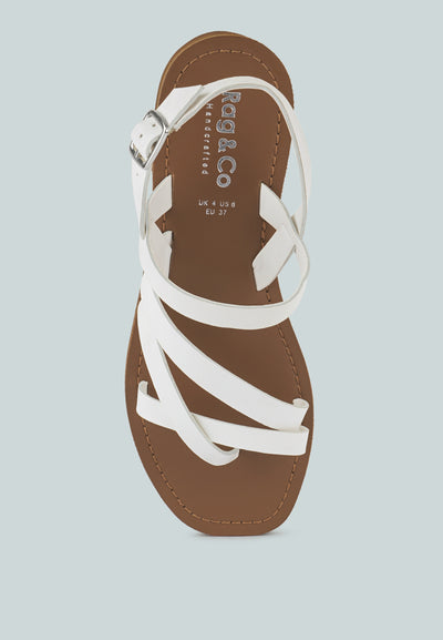 sloana strappy flat sandals#color_white