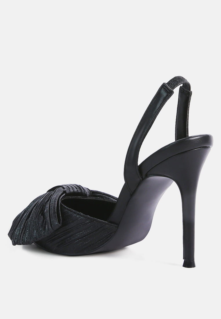 kiki bow embellished slingback sandals by ruw#color_black