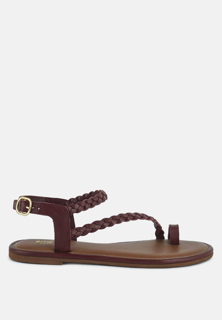 stallone braided flat sandals#color_burgundy