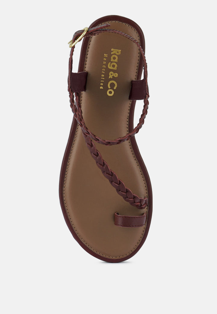 stallone braided flat sandals#color_burgundy