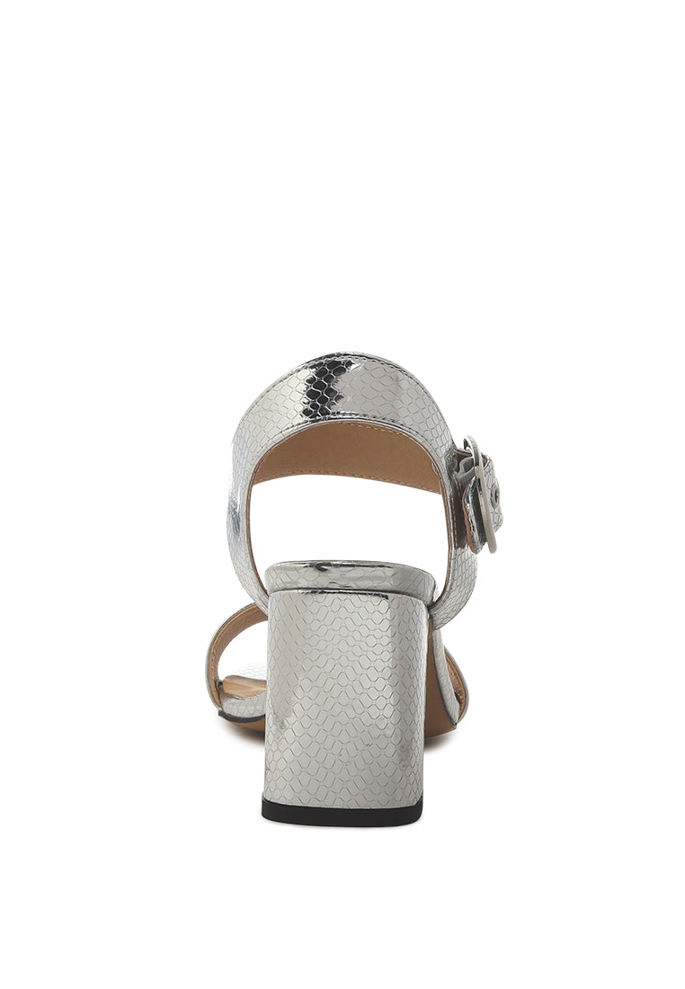 verang textured block heel sandals#color_silver