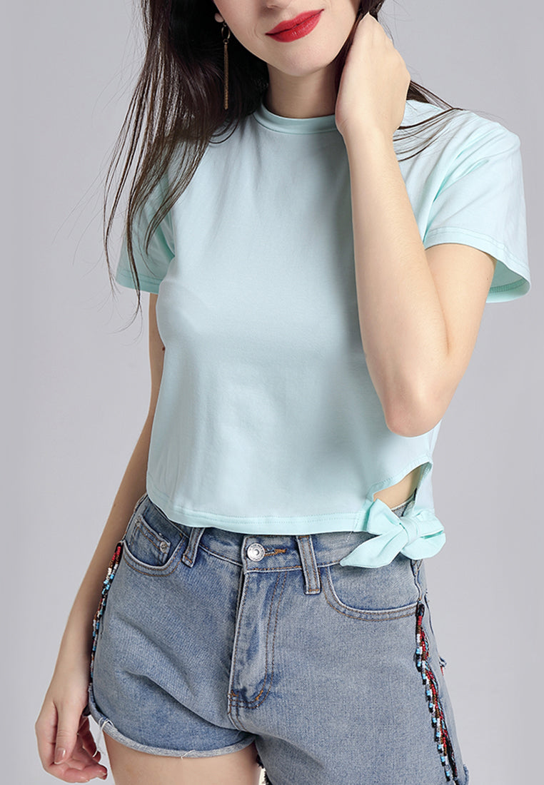side knot top#color_mint-green