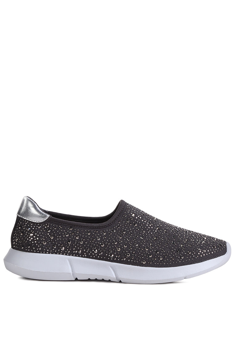 cabello studded slip-on sneakers#color_grey