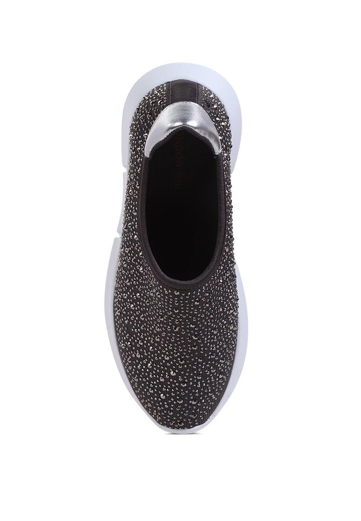 cabello studded slip-on sneakers#color_grey