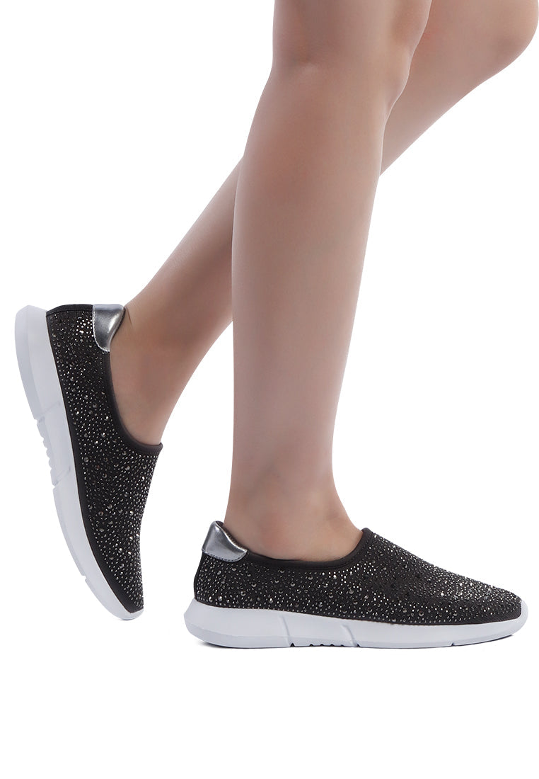 cabello studded slip-on sneakers#color_grey