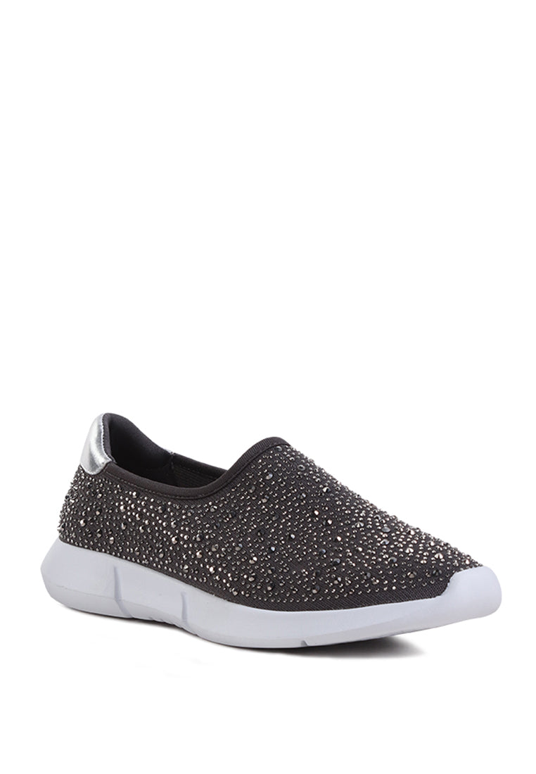 cabello studded slip-on sneakers#color_grey