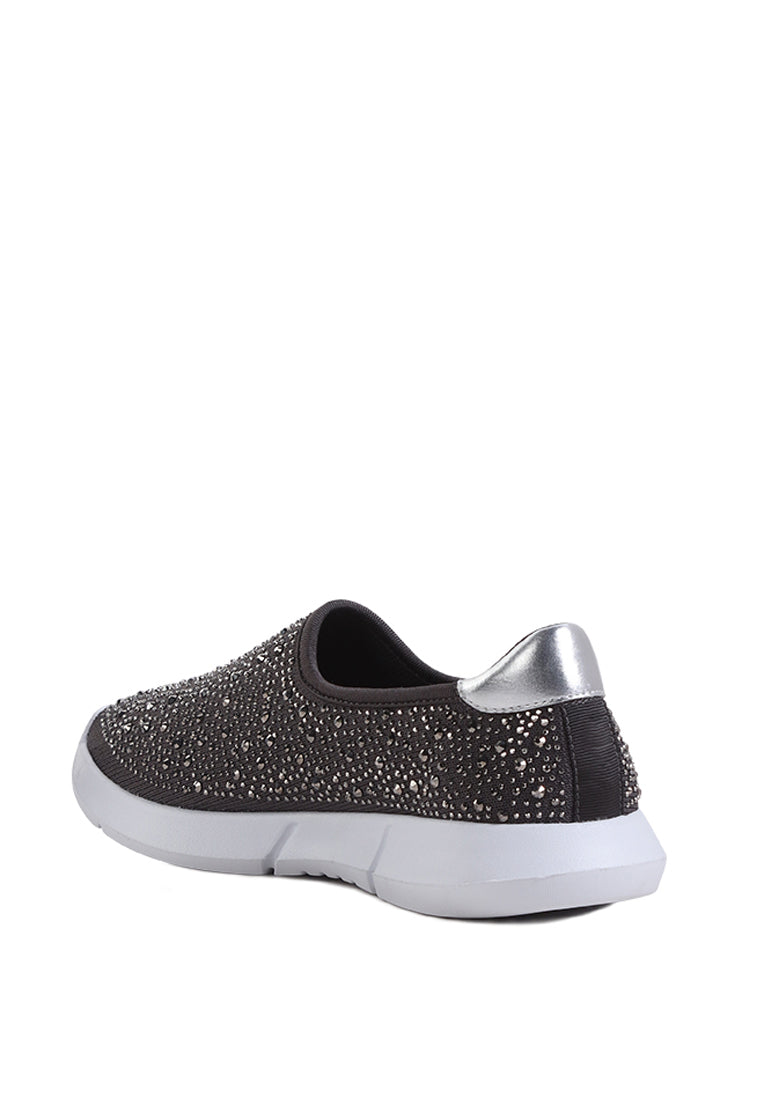 cabello studded slip-on sneakers#color_grey