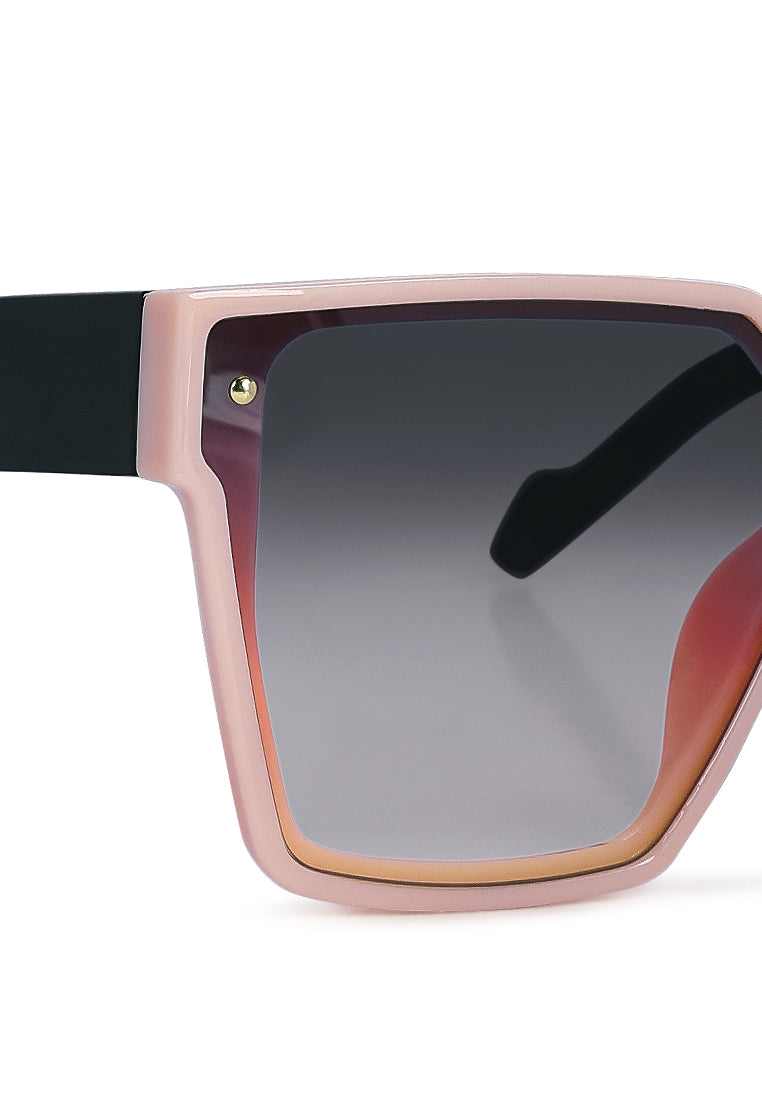 stylish square frame sunglasses#color_pink