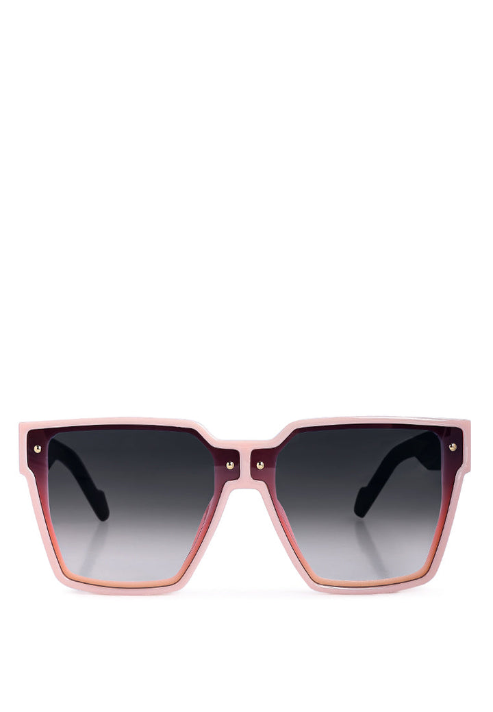 stylish square frame sunglasses#color_pink