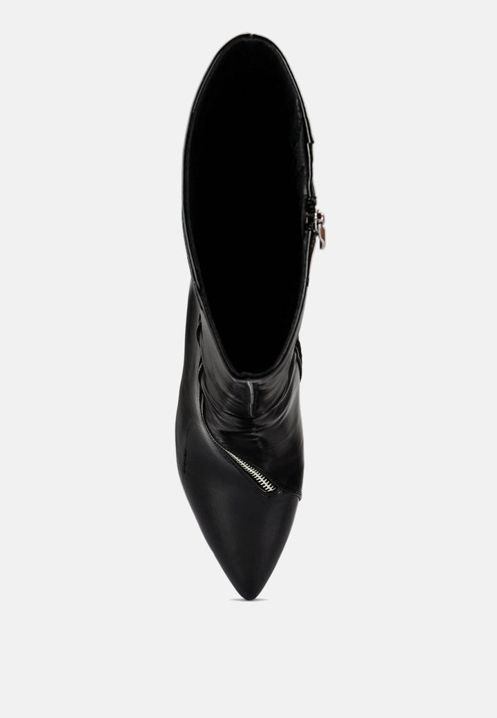 tsaroh zip around calf boot by ruw#color_black